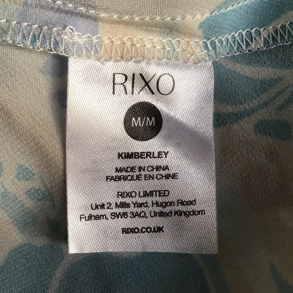 RIXO Light Blue Floral Halter Slip Dress - Picture 7 of 8